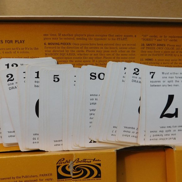 Vintage Sorry! Parker Brothers Board Game 1964 - Picture 13 of 16